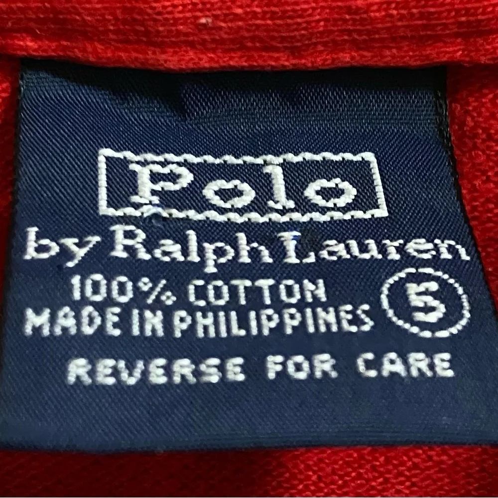 Vintage Polo by Ralph Lauren Boy’s Sz 5 Red Pique Knit Short Sleeve Polo‎